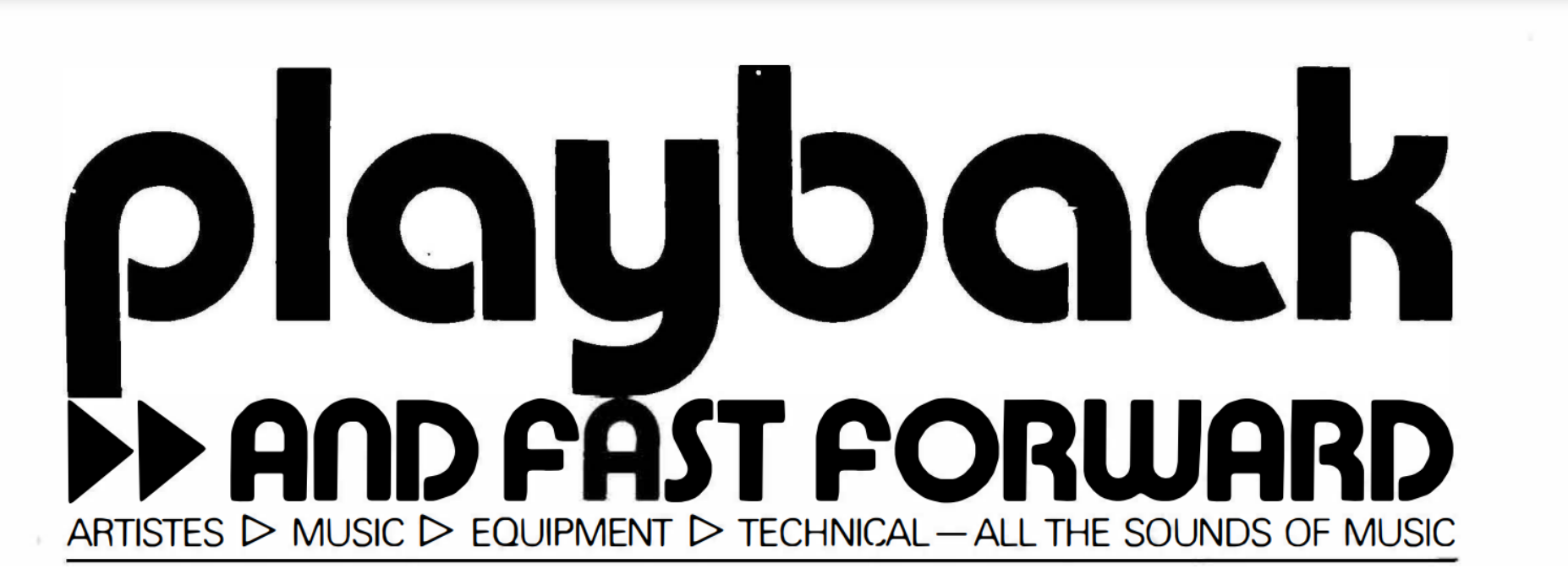 Playback And Fast Forward - 1986 logo